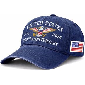 250 Anniversary USA Hat, United States 250th Anniversary Hat with Eagle & United States, Patriotic Hats for Men or Women, Embroidered Independence Day Baseball Cap Black in Saudi Arabia