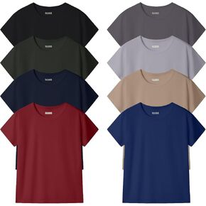 8 Pack Boys T Shirts Kids Mesh Cloth Athletic Quick Dry Short Sleeve Moisture Wicking Tee Shirts Active Tops in Saudi Arabia