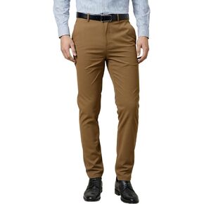 Men's Formal Dress Pants - Wrinkle-Resistant Stretch Trousers, Business Casual Easy Care Work, Cotton-Like Polyester in Saudi Arabia