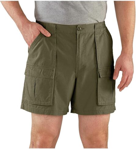 Guide Gear Cargo Shorts for Men Wakota - Casual and Cotton 6 Inch Inseam Shorts in Kuwait