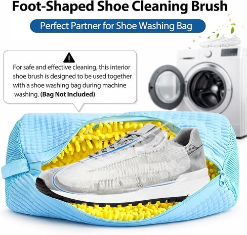 Shoe Washing Bag Cleaning Brush (2-Pack) – Interior Shoe Cleaner for Washing Machine Use, 360° Deep Clean Tool for Sneakers & Tennis Shoes in Kuwait