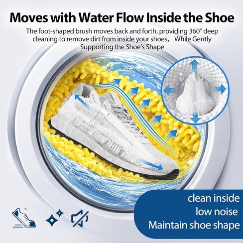Shoe Washing Bag Cleaning Brush (2-Pack) – Interior Shoe Cleaner for Washing Machine Use, 360° Deep Clean Tool for Sneakers & Tennis Shoes in Kuwait