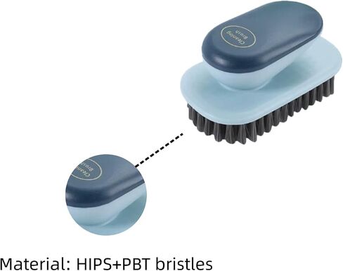 Laundry Brush, Shoe Brush, Used for Cleaning Stains, Floor Tiles, Kitchen, Carpet, Household Cleaning,Easy to Hold Set of，Soft Bristle Scrub，Sneaker，2 Pieces(Blue) in Saudi Arabia