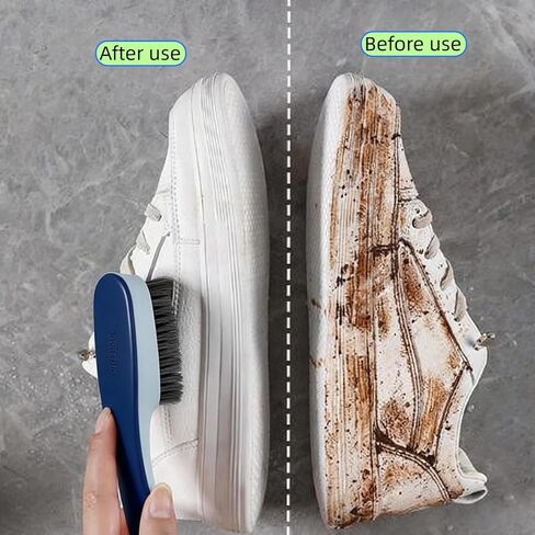 Laundry Brush, Shoe Brush, Used for Cleaning Stains, Floor Tiles, Kitchen, Carpet, Household Cleaning,Easy to Hold Set of，Soft Bristle Scrub，Sneaker，2 Pieces(Blue) in Saudi Arabia