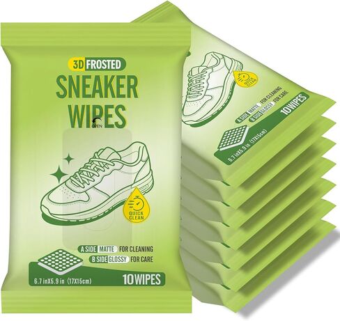 Creatyi 40 or 80 PCS 3D Sneaker Wipes Frosted Shoe Cleaner Double-Sided Material Sneaker Cleaner Shoe Wipes in Saudi Arabia