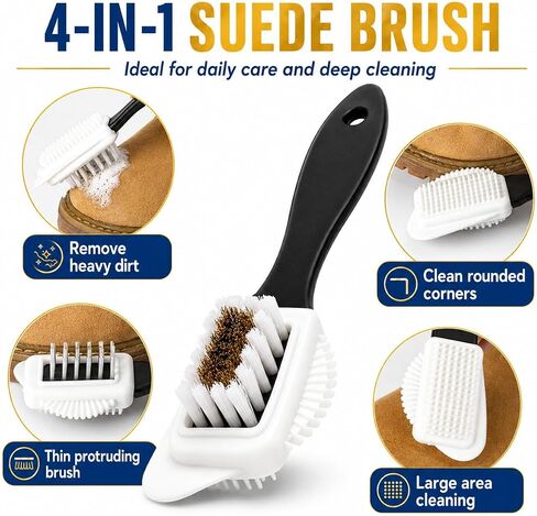 Suede Shoe Cleaner Kit, 6.76 Oz Nubuck & Suede Shoe Cleaning Foam with Brush and Towel, Sneaker Cleaner for Shoes, Leather, Nubuck, Knit, Canvas, Boots, Trainers, Removes Dirt & Stains Cleaner in Saudi Arabia
