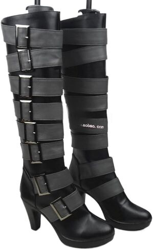 HYin Cosplay Boot Boots Shoe Shoes for Kuroshitsuji butler Undertaker For Male in Saudi Arabia
