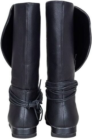 Adult Unisex Renaissance Fair Black Costume Boots Halloween Cosplay Accessory in Kuwait