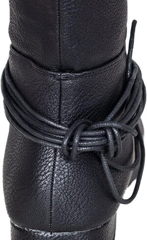 Adult Unisex Renaissance Fair Black Costume Boots Halloween Cosplay Accessory in Kuwait