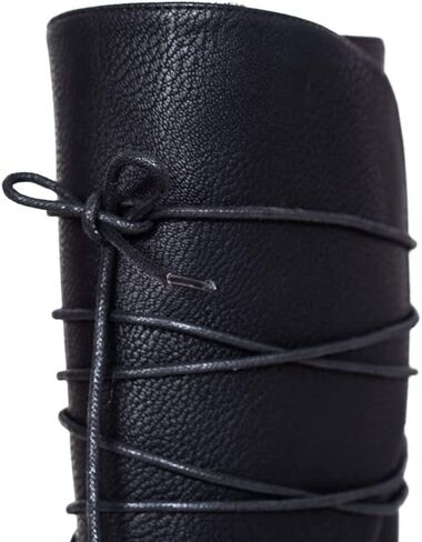 Adult Unisex Renaissance Fair Black Costume Boots Halloween Cosplay Accessory in Kuwait