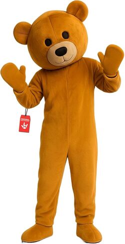 Morph Bear Costume Adult, Teddy Bear Costume Adult, Brown Bear Mascot Costumes For Adults, Halloween Costumes For Men in Kuwait