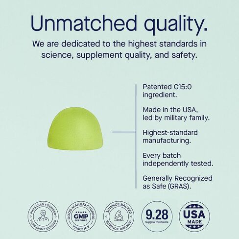 Fatty15 C15:0 Pentadecanoic Acid Healthy Aging Gummies - 60 Vegan Gummies - 3X Cellular Benefits of Omega 3 Fish Oil - Longevity, Metabolic, Wellness & Liver Support - Gluten Free & Sugar Free in Saudi Arabia