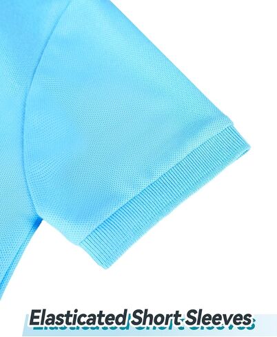 Boys Polo Shirts Summer Pique Short Sleeve Button Down Uniform for Kids Child Daily Wear in Kuwait