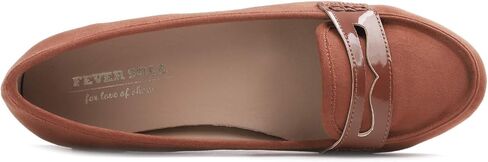 FEVERSOLE Women's Penny Loafer Round Toe Casual Flat Shoes in Saudi Arabia