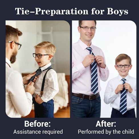 Ties for Boys Kids, Stripe Ties for Boys, Pre-Tied Adjustable Clip on Neckties for School Uniforms Graduation Wedding Parties Cosplay Casual (Blue＆Black) in Kuwait