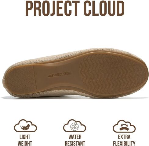 Project Cloud Womens Flats - Memory Foam Insole Ballet Flats for Women Footwear - Non Slip and Lightweight Comfortable Shoes for Women 2026 (Prospect-NUDEKN,9M) in Kuwait