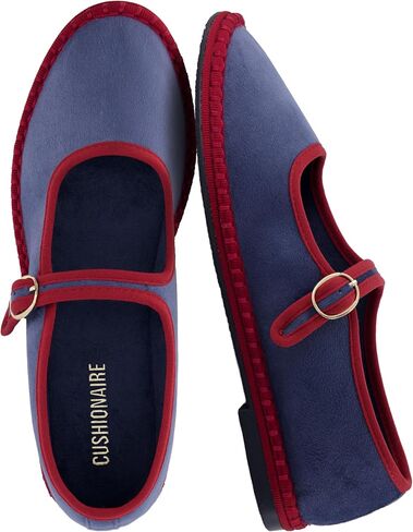 CUSHIONAIRE Missy Mary Jane Ballet Flats for Women, Breathable Lightweight Womens Flats with Adjustable Buckle and Cushioned Memory Foam in Kuwait