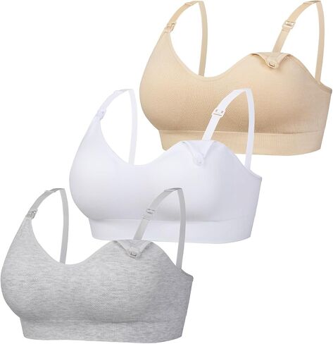 Seamless Nursing Bra for Women 3 Packs Wireless Maternity Bra Soft Stretchy Pregnancy Sleep Bralette in Saudi Arabia