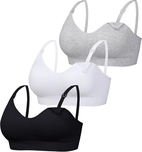 Seamless Nursing Bra for Women 3 Packs Wireless Maternity Bra Soft Stretchy Pregnancy Sleep Bralette in Saudi Arabia
