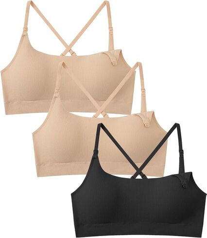 Women’s Nursing Bra Seamless Wireless Crisscross Back Maternity Bra 3Packs Sleep Pregnancy Postpartum in Saudi Arabia