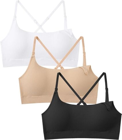 Women’s Nursing Bra Seamless Wireless Crisscross Back Maternity Bra 3Packs Sleep Pregnancy Postpartum in Saudi Arabia