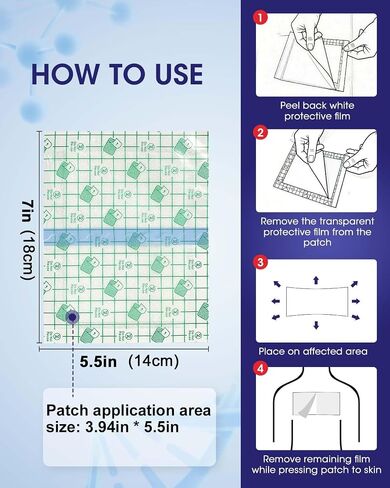 Newly Upgraded Lidocaine Patches, 16 Count Maximum Strength Pain Relief Patches (12 Non-Woven + 4 PU Film), 4% Lidocaine & 3% Menthol for Fast, Targeted Relief of Back, Joint & Muscle Pain in Saudi Arabia