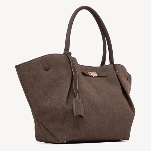 NEWBELLA Women's Large Leather Tote Bag, Top Handle Satchel Purse with Detachable Charm & Adjustable Strap for Work Travel in Kuwait