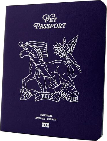Color Premium PU Leather stitch-sewn Pet Passport Medical Record for Pet Health and Vaccination English + French for Cat, Dog, Puppy and Kitten (Valentine Pink, Single) in Saudi Arabia