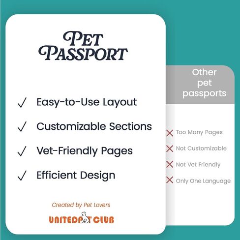 Color Premium PU Leather stitch-sewn Pet Passport Medical Record for Pet Health and Vaccination English + French for Cat, Dog, Puppy and Kitten (Valentine Pink, Single) in Saudi Arabia