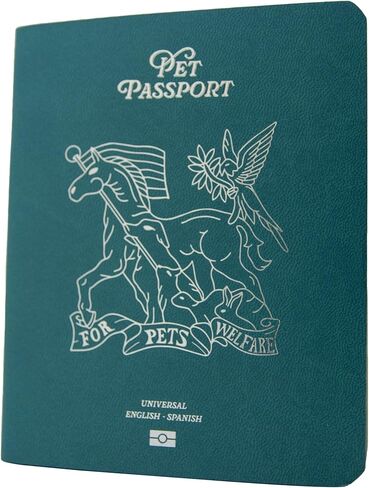 Color Premium PU Leather stitch-sewn Pet Passport Medical Record for Pet Health and Vaccination English + French for Cat, Dog, Puppy and Kitten (Valentine Pink, Single) in Saudi Arabia