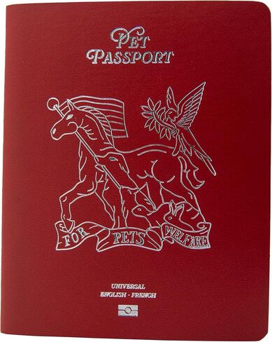 Color Premium PU Leather stitch-sewn Pet Passport Medical Record for Pet Health and Vaccination English + French for Cat, Dog, Puppy and Kitten (Valentine Pink, Single) in Saudi Arabia