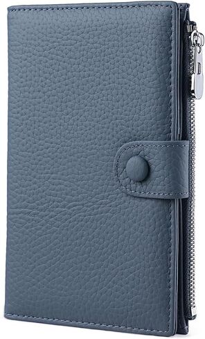 Genuine Leather Passport Holder for International Travel, RFID Blocking Compact Travel Wallet with Card Slots, Zipper Coin Pocket and SIM Slots, Slim Passport Cover Case, Black in Saudi Arabia
