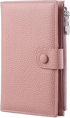 Genuine Leather Passport Holder for International Travel, RFID Blocking Compact Travel Wallet with Card Slots, Zipper Coin Pocket and SIM Slots, Slim Passport Cover Case, Black in Saudi Arabia
