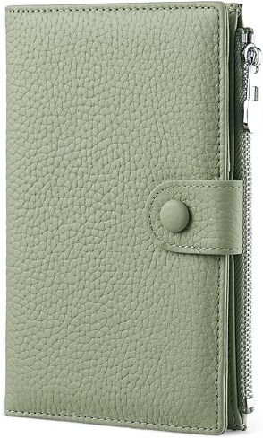 Genuine Leather Passport Holder for International Travel, RFID Blocking Compact Travel Wallet with Card Slots, Zipper Coin Pocket and SIM Slots, Slim Passport Cover Case, Black in Saudi Arabia