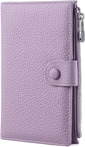 Genuine Leather Passport Holder for International Travel, RFID Blocking Compact Travel Wallet with Card Slots, Zipper Coin Pocket and SIM Slots, Slim Passport Cover Case, Black in Saudi Arabia
