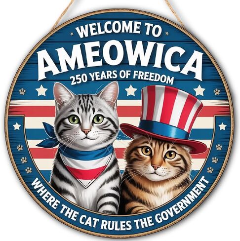 250th Anniversary Wooden Door Sign, 4th of July Door Decoration Sign,250 Years of Freedom in Kuwait