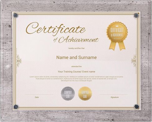 PETAFLOP 2 Pack 8.5x11 Picture Frame with Black over Gold Mat or 11x14 Document without Mat, Wall Hanging Photo Frames for Horizontal and Vertical Display in Saudi Arabia