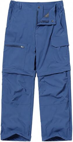 FARVALUE Boys Hiking Pants Quick Dry Convertible Zip Off Lightweight Scout Pants for Climbing Camping in Kuwait