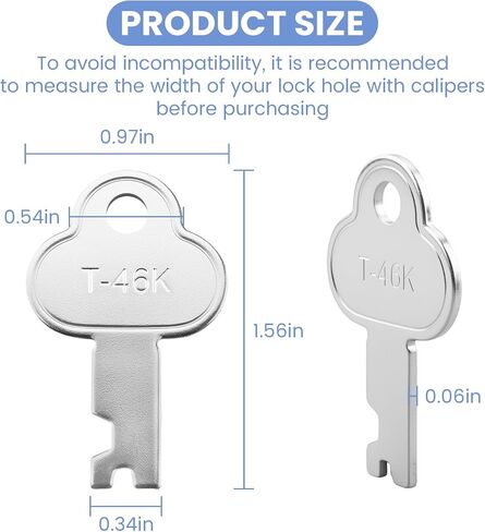 Old Trunk Key Replacement T-46 T46K 3815 3835For G-1,3815 Locks，Steamer Trunk Key for Seward Antique Trunks Chest Steamer - 4 Pack in Saudi Arabia