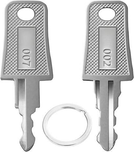 2PCS Master Luggage Keys 007 002 Universal Luggage Bag Suitcase for Forgotten Password Code Combinations of Luggage Locks (2pcs 007+002 Key) in Saudi Arabia