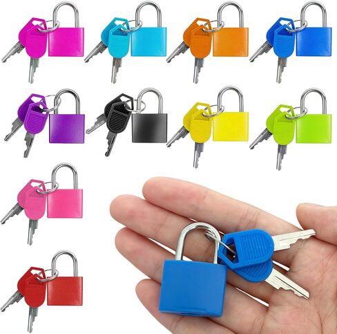 6 Pcs Suitcase Locks with Keys, Multicolor Mini Keyed Padlocks with Copper Core & Plastic Shell for Travel Luggage Backpacks Lockers in Saudi Arabia