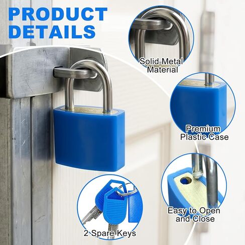 6 Pcs Suitcase Locks with Keys, Multicolor Mini Keyed Padlocks with Copper Core & Plastic Shell for Travel Luggage Backpacks Lockers in Saudi Arabia