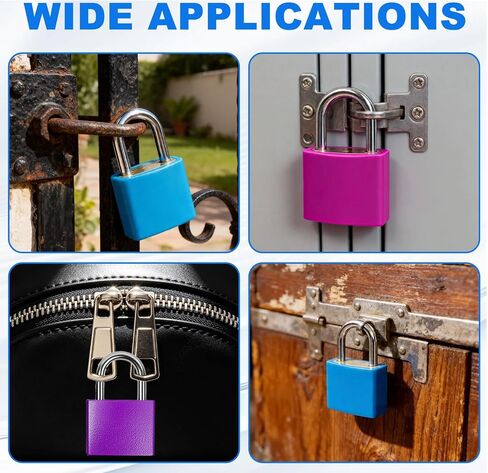 6 Pcs Suitcase Locks with Keys, Multicolor Mini Keyed Padlocks with Copper Core & Plastic Shell for Travel Luggage Backpacks Lockers in Saudi Arabia
