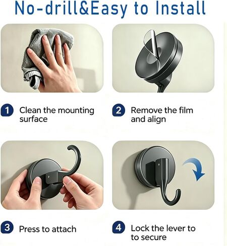 2 Pack Suction Cup Wreath Hanger for Front Door，Waterproof Suction Cup Hanger for Windows, Shower, Smooth Doors,Wreath Hooks for Christmas Thanksgiving Halloween July 4th Easter (Gunmetal Gray) in Saudi Arabia