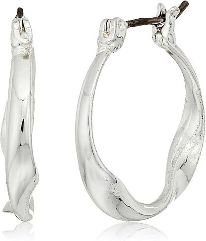 NINE WEST Teardrop Hoop Earrings, Silver Tone,One size,60522224-G03 in Kuwait