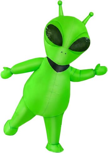 JUROSAICA Inflatable Alien Costume Adult Green Blow Up Halloween Suit in Saudi Arabia