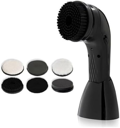 Rechargeable Handheld Electric Shoe Shine Kit - 6 Brush Heads for Shoes, Bags, & Sofas - Multifunctional Polisher for Ultimate Cleaning & Care Solution in Kuwait