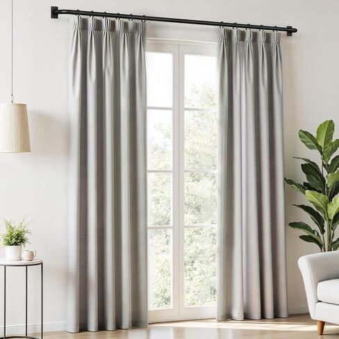IFELS Heavy Duty Blackout Curtain Rods for Windows 32 to 60 Inch, Matte Black Wrap Around Curtain Rod, Long Window Treatment Rods, 1''Adjustable Curved Drapery Rod for Indoor Outdoor, Easy to Install in Saudi Arabia