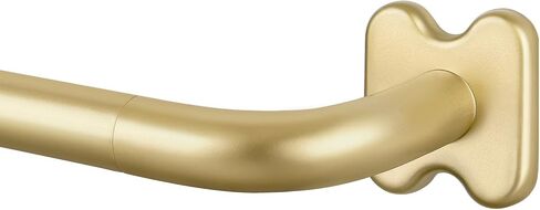 USFOOK Gold Curtain Rod 32 to 58 Inch, Wrap Around Blackout Curtain Rods for Windows, 3/4 inch Adjustable Room Darkening Window Treatment Rod for Bedroom, Sliding Glass Doors, Living Room in Saudi Arabia