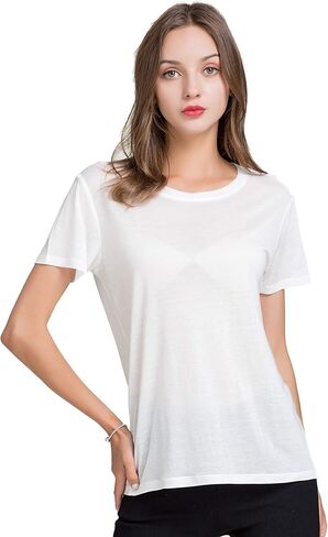 Alexander Women's Mulberry Silk T-Shirt Short-Sleeved T-Shirt in Saudi Arabia